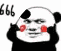 熊猫手势双666-