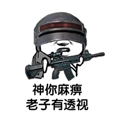 吃鸡表情包-神你麻痹 老子有透视-