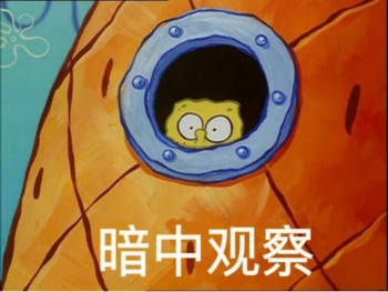 海绵宝宝表情包-暗中观察