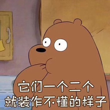 棕色裸熊表情包-他们一个两个都装作不懂的样子-