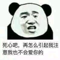 熊猫与爱情-死心吧 再怎么引起我的注意我也不会爱你的