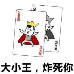 打牌表情包-大小王 炸死你-