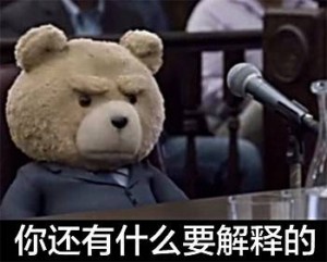 泰迪熊表情包-你还有什么解释的