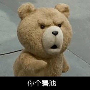 泰迪熊表情包-你个碧池-