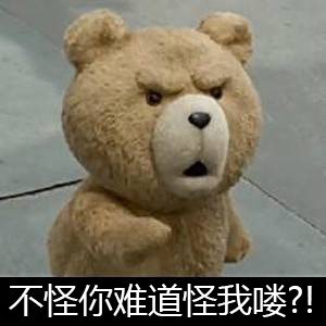 泰迪熊表情包-不怪你难道怪我咯-