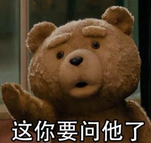 泰迪熊表情包-这你要问他了-