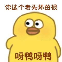 小黄鸭高清表情包-你这个老头坏得很 呀鸭呀鸭-