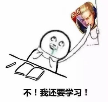 沉迷王者荣耀表情包-不 我还要学习-
