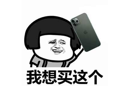 蘑菇头拿着iphone11：我想买这个