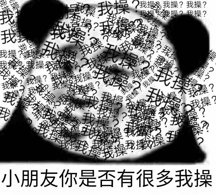 小朋友你是否有很多我操：满屏的我操-熊猫头,我操,小朋友