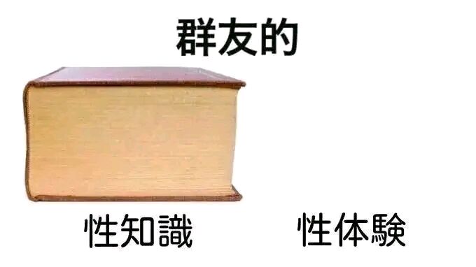 群友的性知识很丰富，但是性体验是空白的