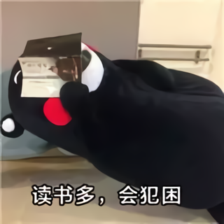 熊本熊拿书遮着脸：读书多，会犯困-熊本熊,读书