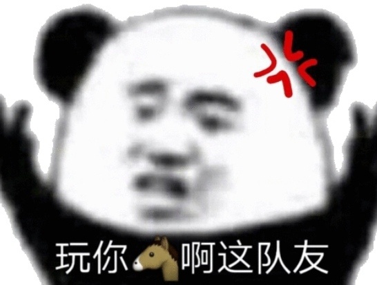 熊猫头生气：玩你?啊这队友
