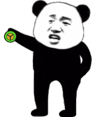 熊猫头玩溜溜球gif动图-熊猫头,溜溜球