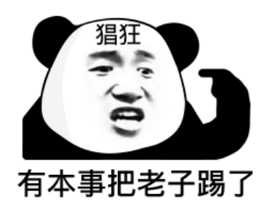 猖狂熊猫头：有本事把老子踢了