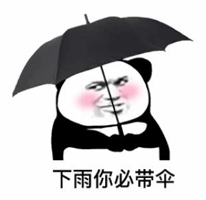 熊猫头：下雨你必带伞-祝福,阴阳怪气