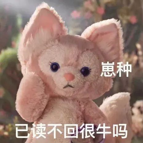 生气的玲娜贝儿：崽种，已读不回很牛吗