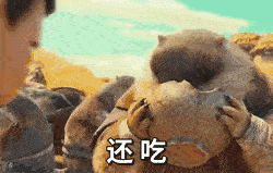 哪吒指着土拨鼠：还吃，收你们来啦！土拨鼠：啊！