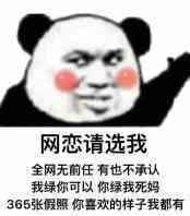 熊猫头：网恋请选我。全网无前任，有也不承认，我绿你可以，你绿我死妈。365张假照，你喜欢的样子我都有-熊猫头,装逼