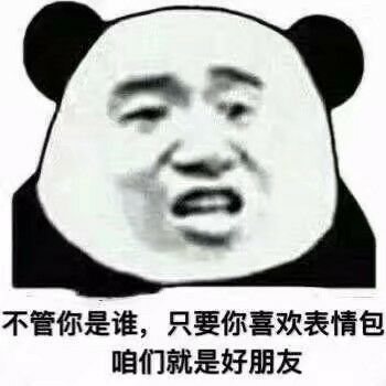 熊猫头：不管你是谁，只要你喜欢表情包。咱们就是好友-熊猫头,搞笑,装逼