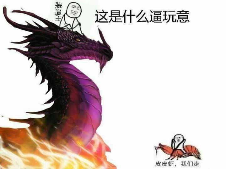 装逼王骑着巨龙遇见骑着皮皮虾的：这是什么逼玩意
