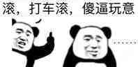 熊猫头：滚，打车滚，傻逼玩意