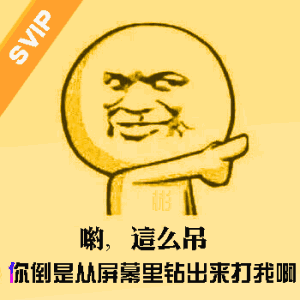 svip：呦，这么屌，你倒是从屏幕里钻出来打我啊gif动图-搞笑,装逼,gif,动图
