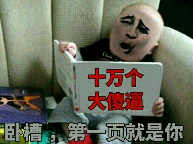 十万个大傻逼：卧槽，第一页就是你