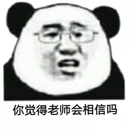 熊猫头：你觉得老师会相信吗-熊猫头,你觉得,会相信吗