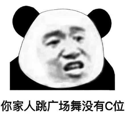 骂人不带脏字-你家人跳广场舞没有c位-熊猫头,骂人表情包,不带脏字