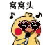小黄鸡鹦鹉唱歌gif表情包-2-