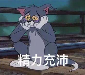 熊猫头蘑菇头各种熬夜表情包15