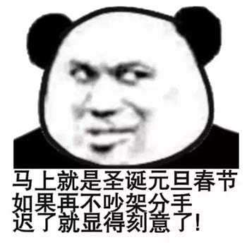 熊猫头过圣诞节表情包-1 