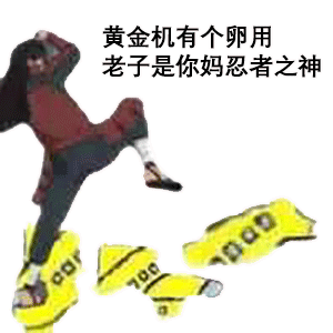 熊猫头玩飞机表情包-忍者之神踩碎黄金机