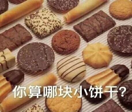 嘲讽表情包-你算哪块小饼干？-嘲讽表情包,算什么东西,食物表情包