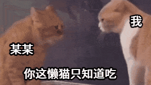 橘猫骂另一只委屈橘猫-表情GIF制作