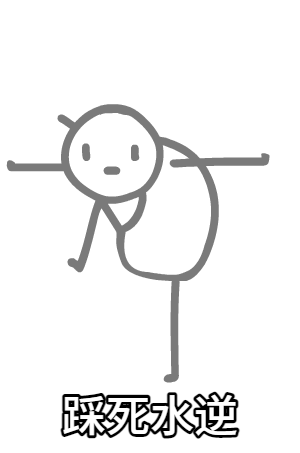 线条小人踩水逆动图制作