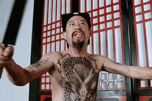 我左青龙，右白虎,老牛在腰间，龙头在心口,人挡杀人，佛挡杀佛-装逼